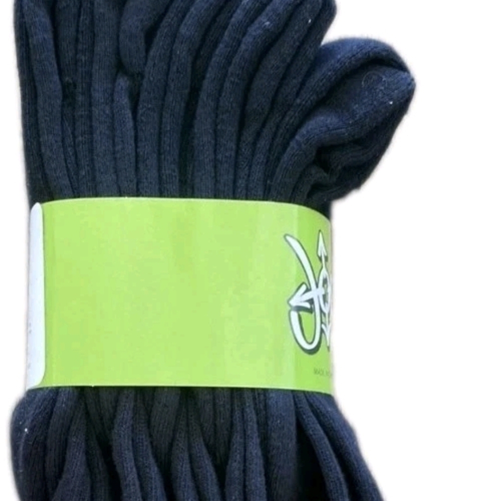 NWT Journeys Crew Socks Size 9-11 Cotton Blend 5 Pack Women's Black - Picture 3 of 5